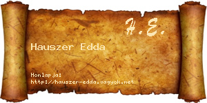 Hauszer Edda névjegykártya